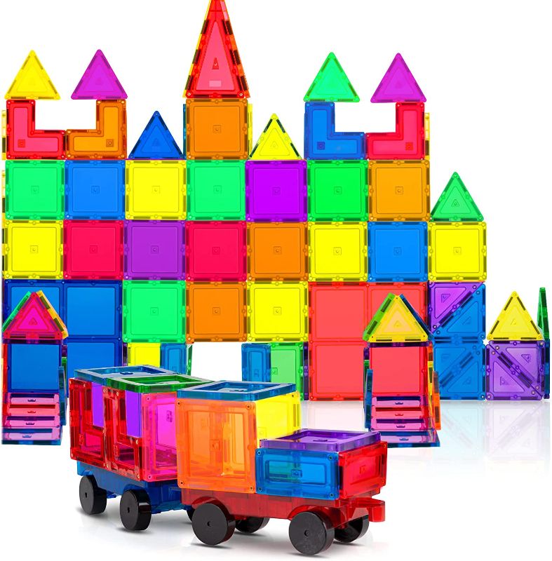 Photo 1 of 60 PCS 3D Magnetic Blocks Magnetic Tiles - Magnet Building Tiles | Magnetic Tiles Toy Building Sets | Magnetic Building Blocks | Kids Magnet Toys for Kids | Magnetic Tiles for Kids | Magna t Blocks
