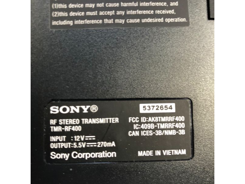 Photo 5 of Sony RF400 Wireless Home Theater Headphones for Watching TV (WHRF400)
