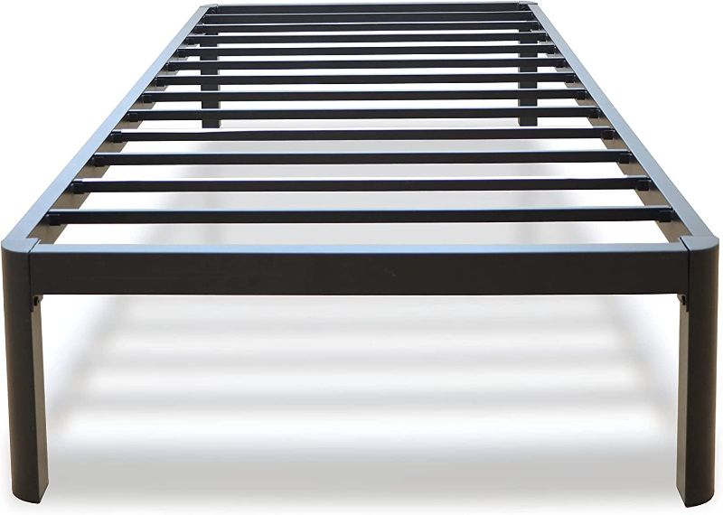 Photo 1 of Yitong Angel Twin Bed Base, 14 Inch Heavy Duty Metal Platform Twin Size with Storage, No Box Spring Needed, No Noise, Non-Slip, Strong Steel Slat Support, Easy Assembly
