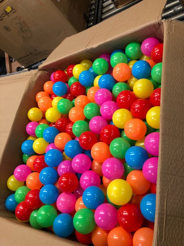 Photo 3 of Amazon Basics BPA Free Plastic Ball Pit Balls with Storage Bag