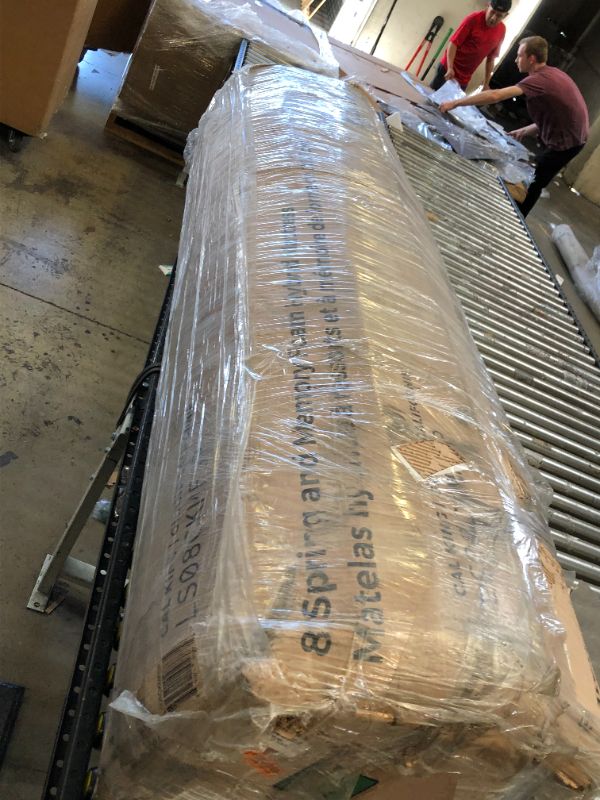 Photo 2 of Linenspa Memory Foam Mattress Innerspring Hybrid California King 8" LS08CKMFSP, WRAPPED IN PLASTIC BUT PUNCTURED DUE TO PACKAGE DMG 
