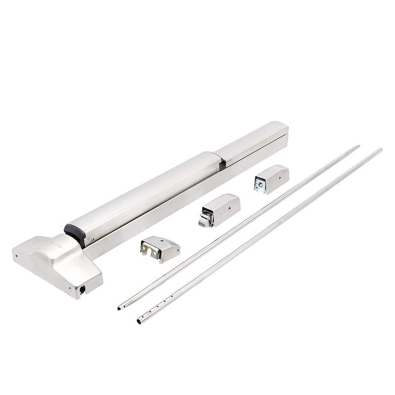 Photo 1 of AmazonCommercial Stainless Steel Surface Vertical Rod Push Bar for Exit Doors, 36" inch, UL Certified, 1-pack
