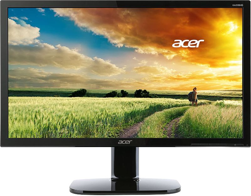 Photo 1 of Acer KA220HQ bi 22" (21.5” viewable) Full HD (1920 x 1080) TN Monitor (HDMI & VGA port),Black NO STAND, HEAVILY USED 

