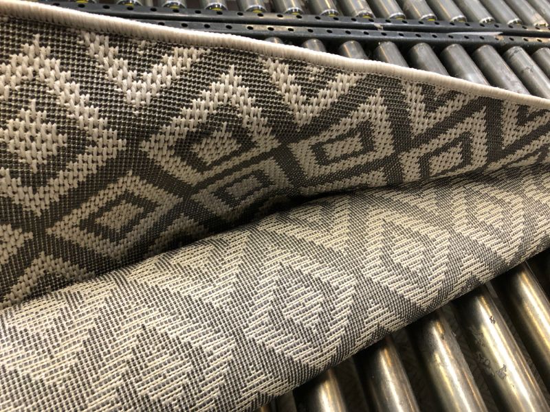Photo 1 of 7'10" x 10'2" Tripoli Lydia Indoor/Outdoor Rug Gray/Cream - Home Dynamix