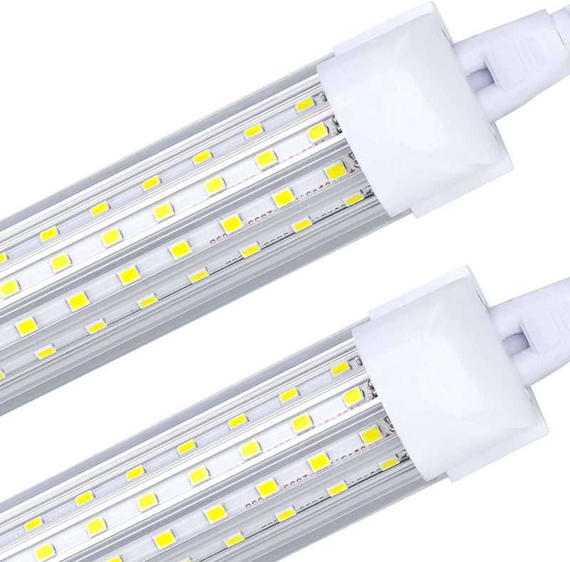 Photo 1 of 2-Pack, LED Shop Light 2ft, 25W 3000LM 6000K(Cold White), T8 LED Light Fixture, Clear Cover, Ceiling and Utility Shop Light, Linkable Tube Lights, Shop Lights for Room, Garage, Workbench, Warehouse