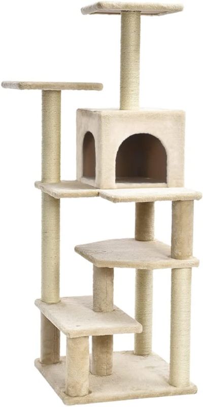 Photo 1 of Amazon Basics Cat Tree with Cave, Scratching Posts