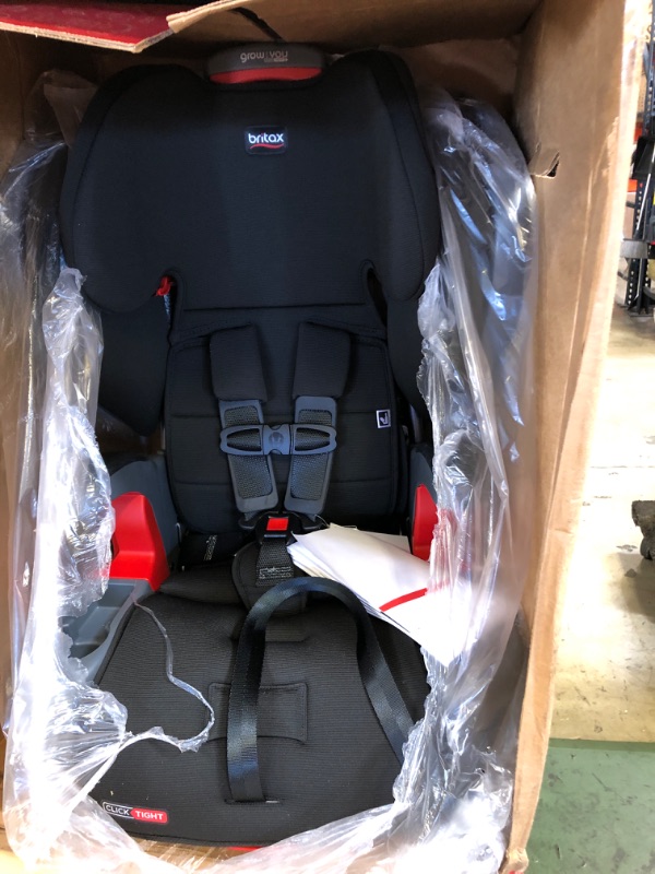 Photo 2 of Britax Grow with You ClickTight Plus Harness-2-Booster Car Seat, Jet Safewash Fabric
