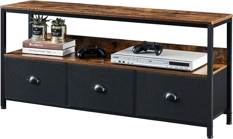 Photo 1 of 
PRAISUN Dresser TV Stand with Storage, Wide Dresser for Bedroom, Entertainment Center for 55 inch TV, TV Stand with Drawers for Living Room, Hallway, Closets and Nursery - Black and Rustic Brown
