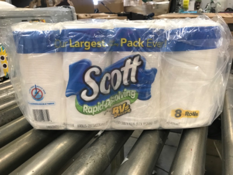 Photo 2 of 2 PACK - Scott Rapid-Dissolving Toilet Paper, 8 Regular Rolls