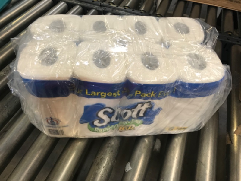 Photo 3 of 2 PACK - Scott Rapid-Dissolving Toilet Paper, 8 Regular Rolls