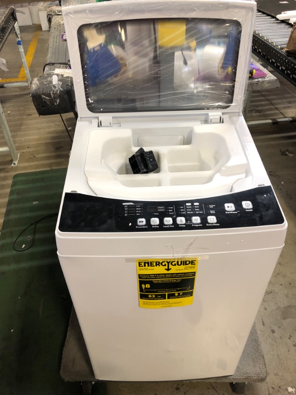 Photo 2 of 20.3 in. 1.6 cu. ft. Portable Top Load Electric Washing Machine in White