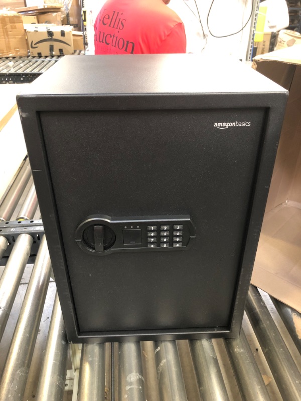 Photo 2 of Amazon Basics Steel Home Security Safe with Programmable Keypad - Secure Documents 