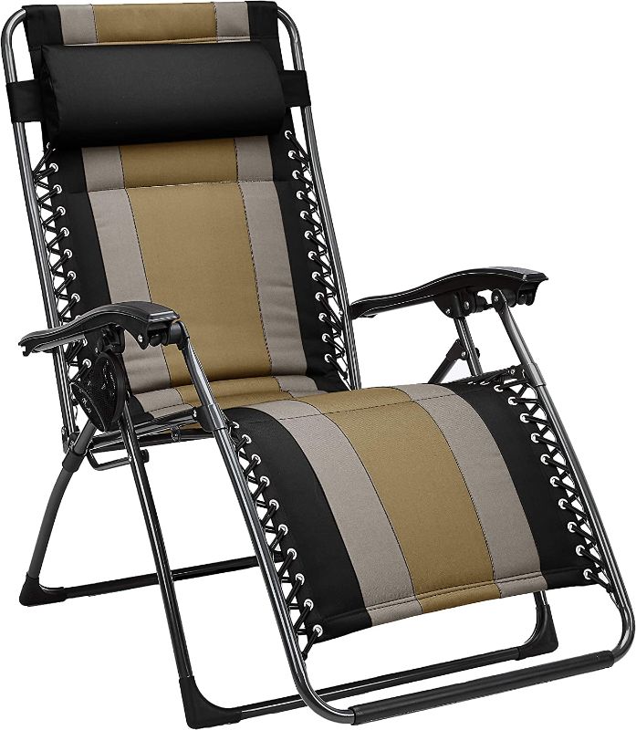 Photo 1 of Amazon Basics Padded Zero Gravity Patio Chair - Black
