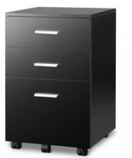Photo 1 of 16.1"W Wood 3 Drawer Mobile File Cabinet | DEVAISE
