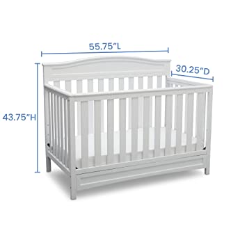 Photo 2 of Delta Children Emery 4-in-1 Convertible Baby Crib - Greenguard Gold Certified, White
