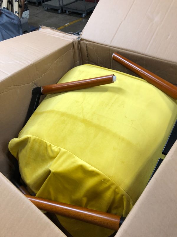 Photo 3 of 6Roundhill Furniture Doarnin Wingback Chair Yellow - missing harware 