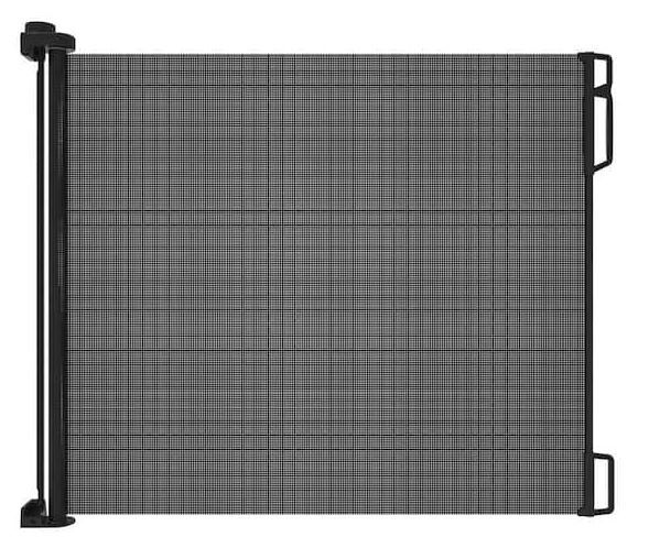 Photo 1 of 33 in. H x 71 in. W Black Extra Wide Outdoor Retractable Gate
