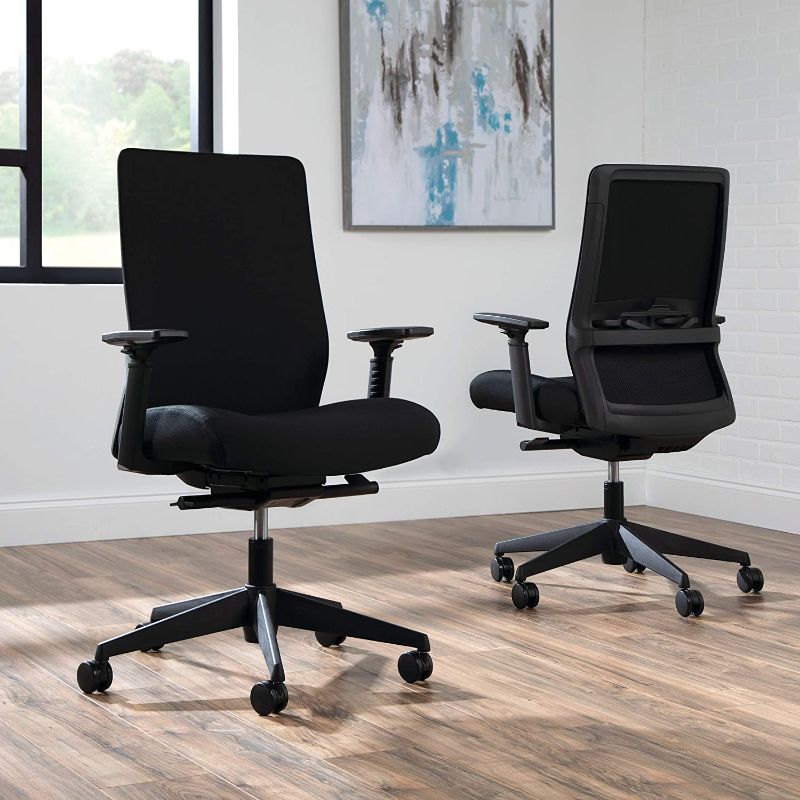 Photo 1 of HON Basyx Biometryx Commercial-Grade Fabric Upholstered Task Chair, Black
