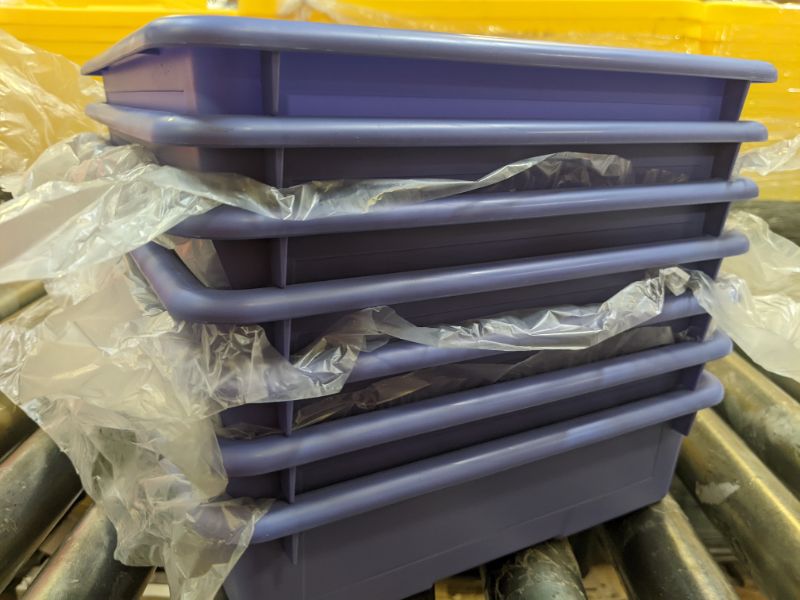Photo 2 of Stackable Paper Trays - Purple | PACK OF 7 |
