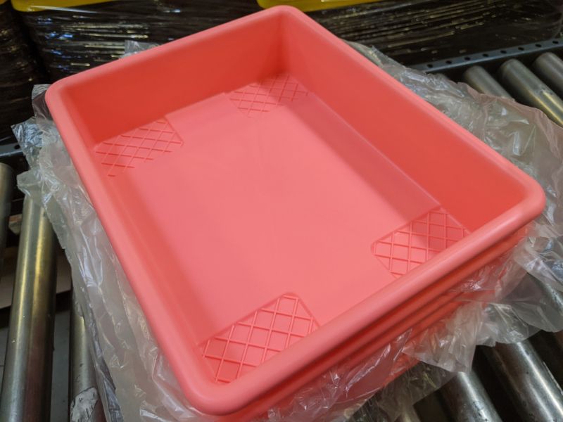 Photo 2 of Stackable Paper Trays - Coral | PACK OF 7 |