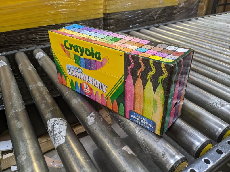 Photo 2 of Crayola Washable Sidewalk Chalk 64 Colors