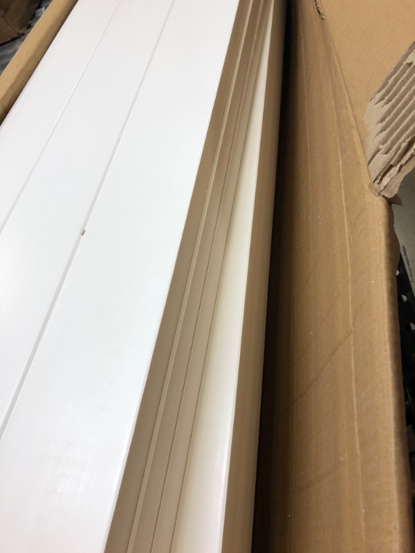 Photo 1 of 4 ft. x 4 ft. Premium White Vinyl Privacy Fence Panel Screen Enclosure