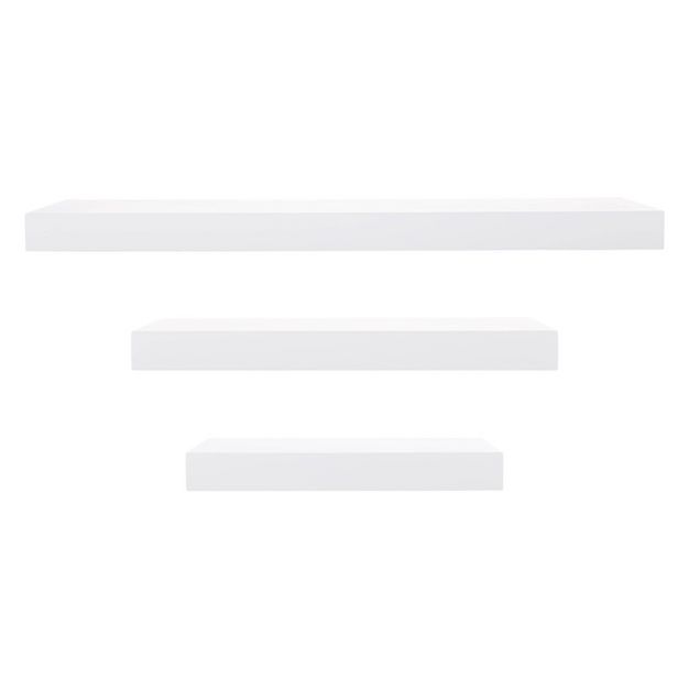 Photo 1 of 3pc Decorative Wall Ledge Shelf Set White - Nexxt