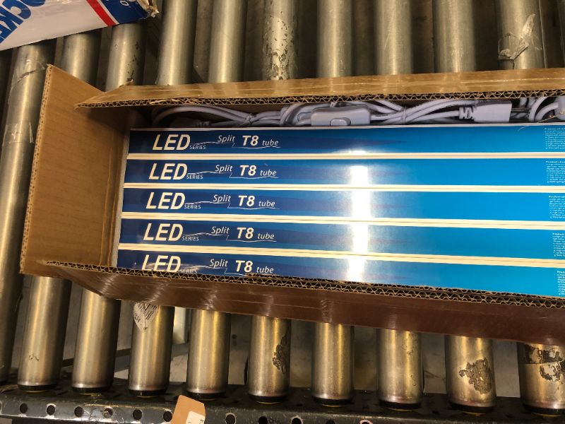 Photo 3 of 10Pack 8Ft LED Shop Light Fixture, 90W Integrated LED Tube Light,10000LM, 6500K, Clear Cover,High Output,Double Row V Shape 270 Degree LED Lighting for Garage Warehouse Workshop Basement