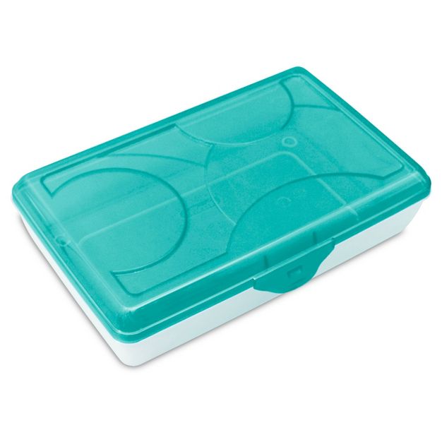 Photo 1 of 2 pack Sterilite School Supply Pencil Box - Blue

