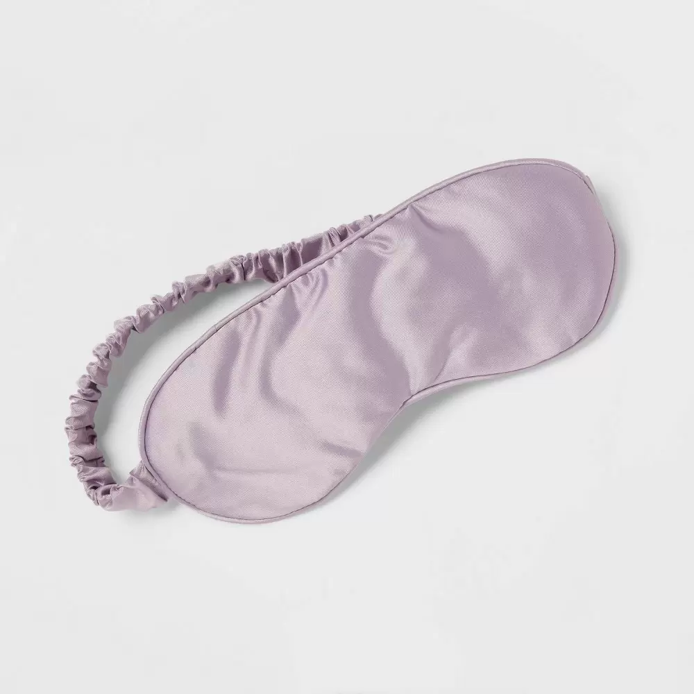 Photo 1 of 2 pack Solid Satin Eye Mask Purple - Room Essentials
