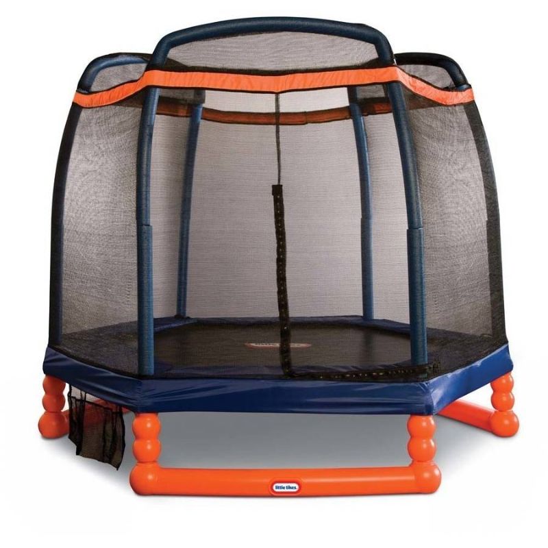 Photo 1 of Little Tikes 7-Foot Trampoline with Enclosure Blue/Orange
