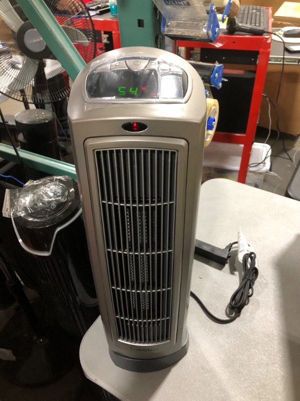 Photo 1 of Lasko 1500W Digital Ceramic Space Heater with Remote, 755320, Silver