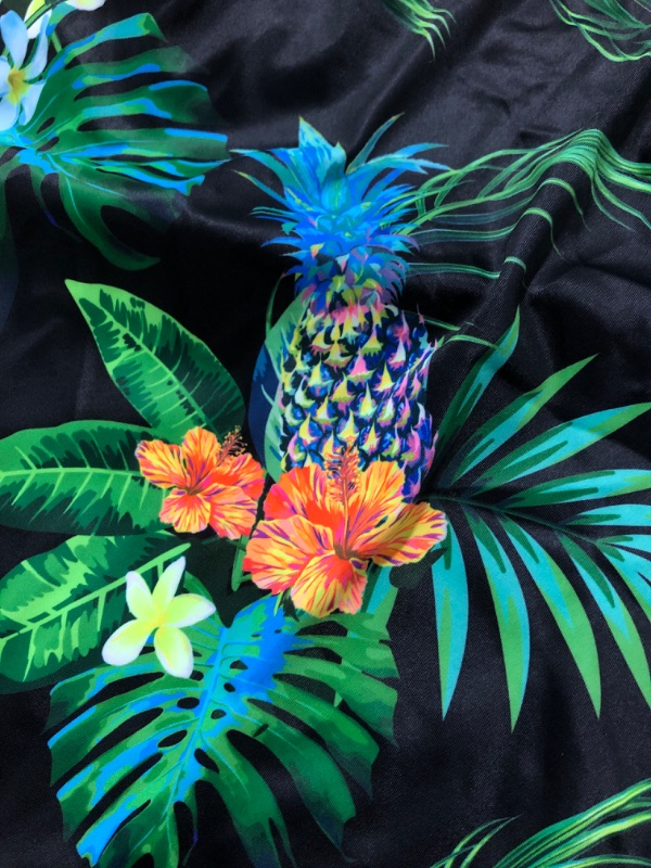 Photo 2 of 22W BEAUTIFUL ONE PIECE BATHING SUIT, HAWAIIAN THEMED PINEAPPLE, FLOWES AND PALM
22W