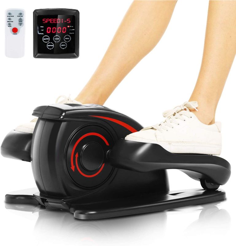 Photo 1 of ANCHEER Under Desk Electric Mini Elliptical Machine, Remote Control Portable Exercise Elliptical Trainer with Large Pedal, LCD Monitor Compact Trainer for...
