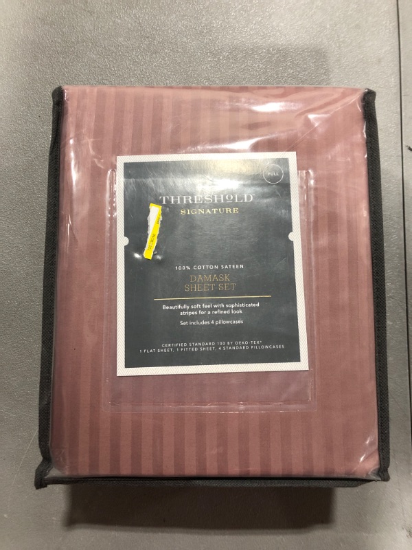 Photo 1 of 6pc 400 Thread Count Damask Solid Sheet Set - Threshold Signature™
