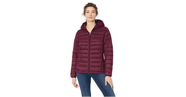 Photo 1 of Amazon Essentials Women's Lightweight Long-Sleeve Full-Zip Water-Resistant Packable Hooded Puffer Jacket
