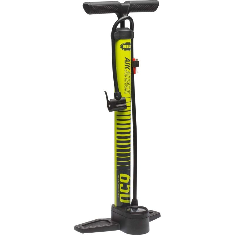 Photo 1 of Bell Sports Air Attack 650 High-Volume Bicycle Floor Pump with Gauge Yellow
