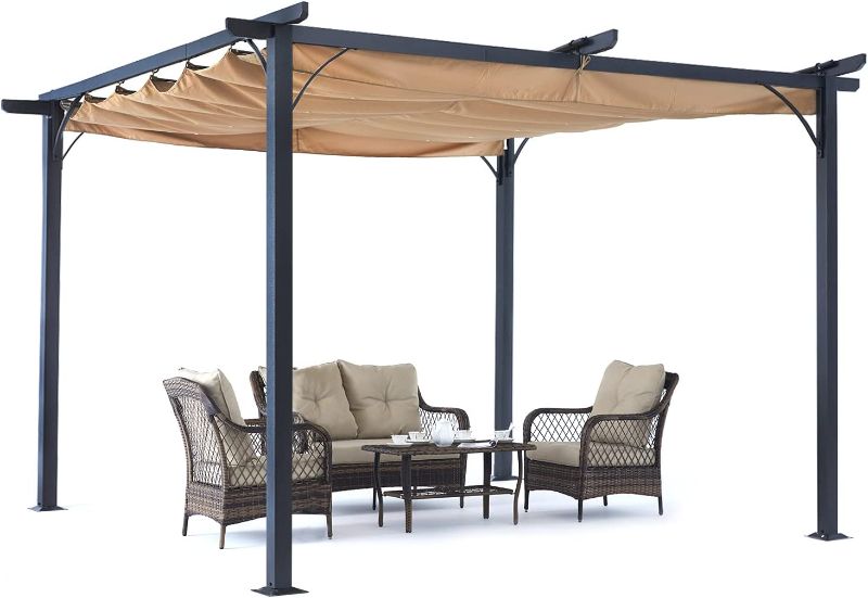 Photo 1 of 10 x 10 Steel Retractable Pergola Gazebo by ABCCANOPY
