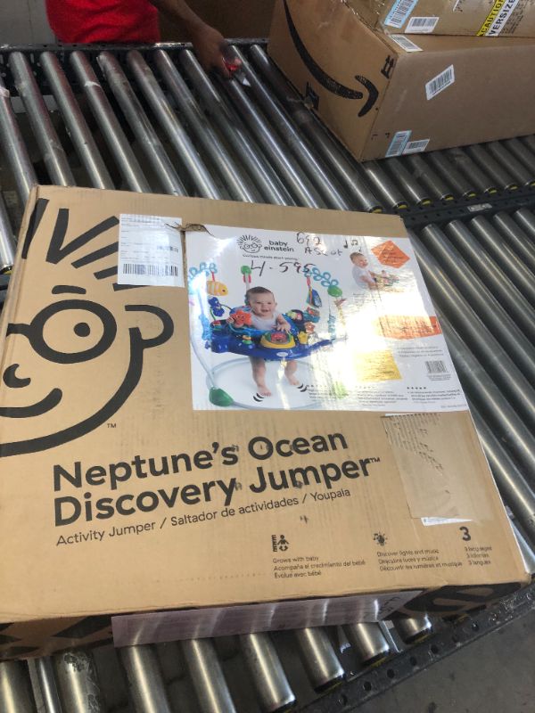 Photo 2 of Baby Einstein Neptune's Ocean Discovery Activity Jumper, Ages 6 months +, Multicolored, 32 x 32 x 33.13"
