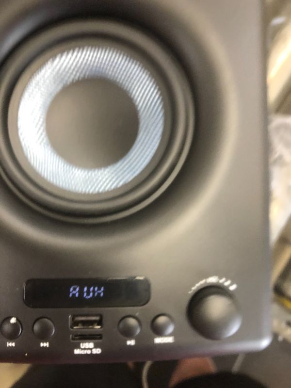 Photo 3 of Pyle HiFi Active Bookshelf Speaker with Bluetooth - Audio Stereo Monitor Speaker System, 300W, Professional Quality Sound for PC, TV, Desktops, w/USB, Micro SD, RCA Input, Black - PBKSP33BK
