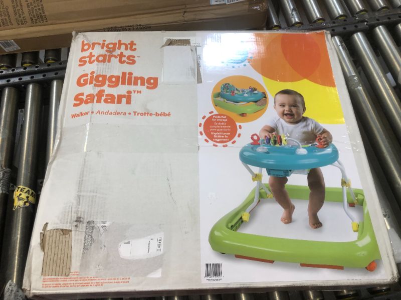 Photo 2 of Bright Starts Giggling Safari Walker with Easy Fold Frame for Storage, Ages 6 Months +
