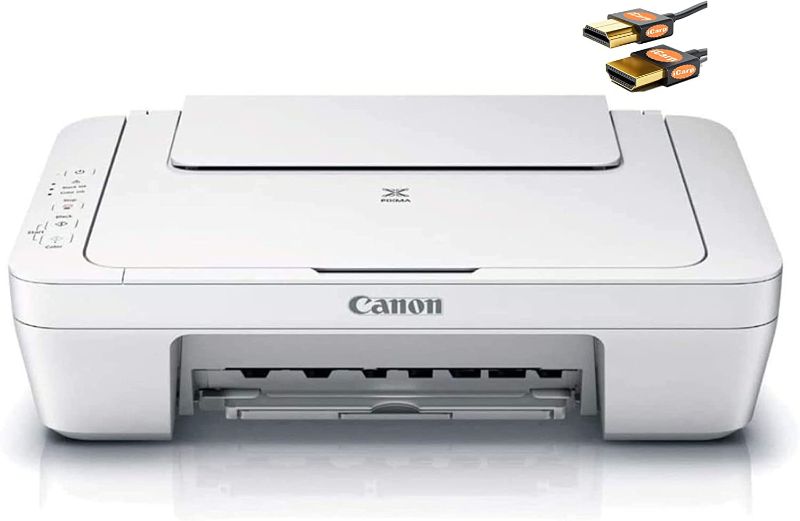Photo 1 of Canon PIXMA MG2522 Wired (Non-Wireless) All-in-One Color Inkjet Printer - Print Copy Scan - Print Up to 8.0 ipm - Up to 4800x600 DPI - Up to 60 Sheets Paper Tray - USB Connect + HDMI Cable