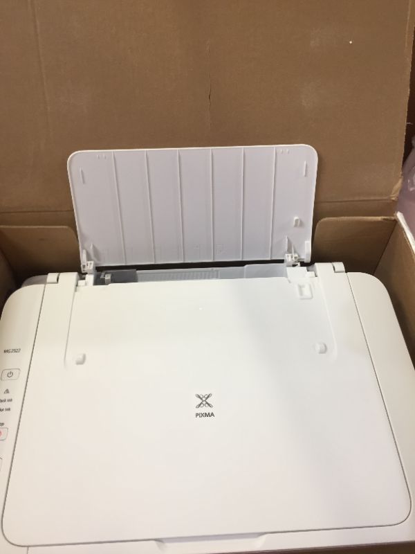 Photo 1 of Canon PIXMA MG2522 Wired (Non-Wireless) All-in-One Color Inkjet Printer - Print Copy Scan - Print Up to 8.0 ipm - Up to 4800x600 DPI - Up to 60 Sheets Paper Tray - USB Connect + HDMI Cable