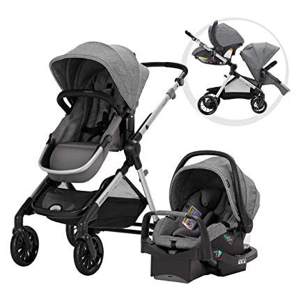 Photo 2 of Evenflo Pivot Xpand Modular Travel System with Safemax Infant Car Seat-Percheron