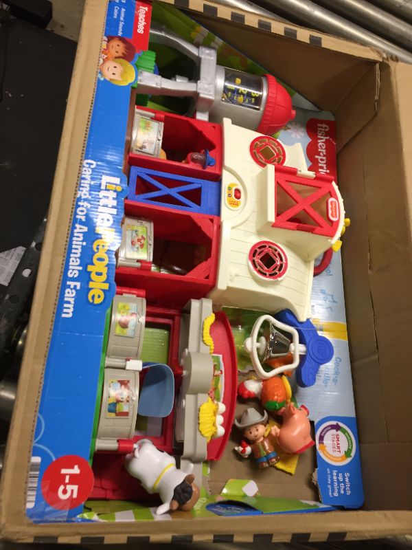 Photo 2 of Fisher-Price Little People Farm Toy, Toddler Playset with Lights Sounds and Smart Stages Learning Content, Frustration-Free Packaging?
