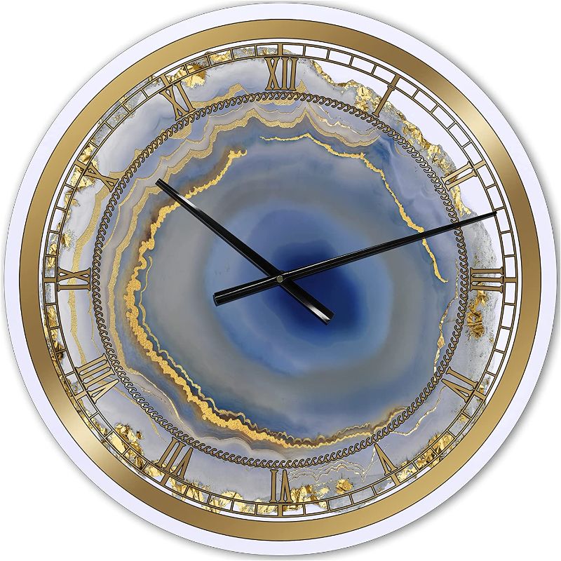 Photo 1 of DesignQ 'Water Agate' Oversized Fashion Wall Clock for Home Bedroom Bathroom Office Living Room Decoration,29x29,Clock-TOP 20
