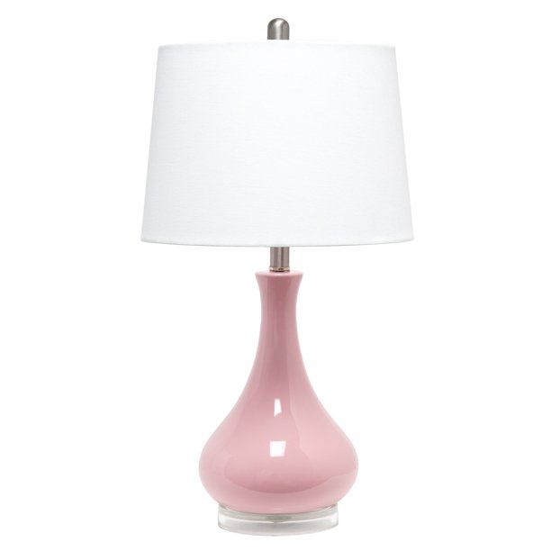 Photo 1 of  Elegant Designs 26.25 Modern Ceramic Table Lamp with White Shade