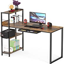 Photo 1 of SHW 46-Inch Mission Desk with Side Shelf, Rustic Brown
