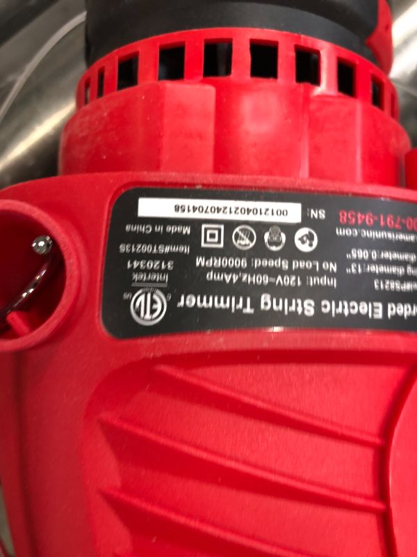 Photo 1 of 13 in. Corded Electric String Trimmer
