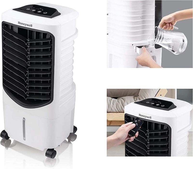 Photo 1 of Honeywell Quiet, Low Energy, Compact Spot Fan & Humidifier, TC09PEU White Indoor Portable Evaporative Air Cooler 
